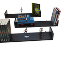 Ver imagem 5 de Prateleira U Preta 60 x 20 cm Kit 3 Peças