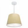Lustre Pendente Cone Md-4155 30/40x30cm Algodão Crú Bivolt - 1