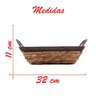 Cesto Multiuso Porta Frutas Palha Fruteira com Alça 32cm - 2