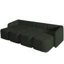 Ver imagem 3 de Sofá Cama para Sala de Estar 4 Lugares 356cm Montserrat K01 Veludo Verde - Lyam Decor