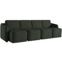 Ver imagem 1 de Sofá Cama para Sala de Estar 4 Lugares 356cm Montserrat K01 Veludo Verde - Lyam Decor