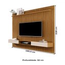 Ver imagem 3 de Painel para Tv até 70 Polegadas Morfeu Ripado 2 Portas 1 Prateleira Nature/off White 690 - Pnr Móvei