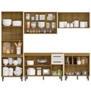 Ver imagem 5 de Cozinha Modulada 6 Peças 270 Cm Cria Pln Freijo Ripado Off White