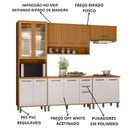 Ver imagem 3 de Cozinha Modulada 6 Peças 270 Cm Cria Pln Freijo Ripado Off White