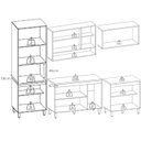 Ver imagem 6 de Cozinha Modulada 6 Peças 270 Cm Cria Pln Freijo Ripado Off White