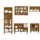 Ver imagem 4 de Cozinha Modulada 6 Peças 270 Cm Cria Pln Freijo Ripado Off White