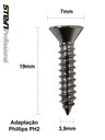 Ver imagem 5 de Parafuso Inox Auto Atarraxante Chata Phillips Stein 3,9x19 Caixa com 300 Peças