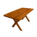 Ver imagem 2 de Conjunto Mesa 2,5m e 2 Bancos Sem Encosto Madeira Maciça Eucalipto