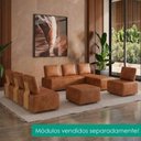 Ver imagem 6 de Sofá Chaise Modular Block 74x153 Pes Madeira Courino Tcs 727 Moll