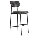 Ver imagem 1 de Banqueta Alta Bar Cozinha Sala de Jantar Preto Elira L02 Couríssimo Preto - Lyam Decor