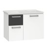 Gabinete Para Banheiro Aço Kiwi 60 Cozimax Branco/Preto - 1