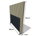 Ver imagem 3 de Cabeceira Cama Box Casal Dallas 140Cm Corano Bege - Abmaza