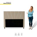 Ver imagem 2 de Cabeceira Cama Box Casal Dallas 140Cm Corano Bege - Abmaza