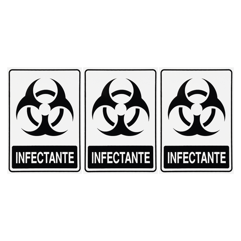 Combo 3 Adesivos De Sinalização Lixo Infectante 15x20 Acesso - S-244 F9e