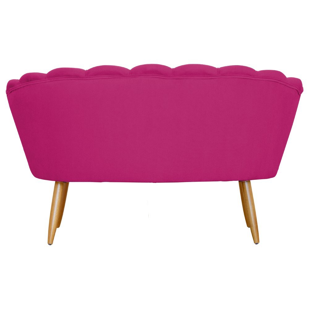 Poltrona Namoradeira Petala Veludo - 7decormoveis Veludo Pink - 3