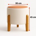 Ver imagem 6 de Kit 2 Puff Estrela Movelove Tecido Bouclé com Pés de Madeira