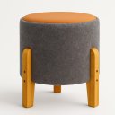 Ver imagem 4 de Kit 2 Puff Estrela Movelove Tecido Bouclé com Pés de Madeira