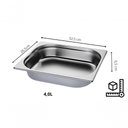 Ver imagem 2 de Cuba Gn 1-2 65mm 4l S-alca Gp Inox Gp196