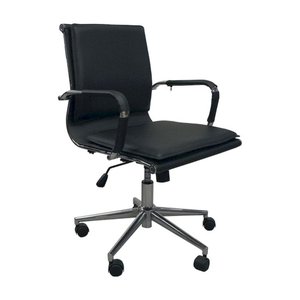 Cadeira de Escritório Diretor Valência Charles Eames Rivatti:preto