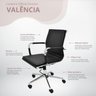 Cadeira de Escritório Diretor Valência Charles Eames Rivatti:preto - 2