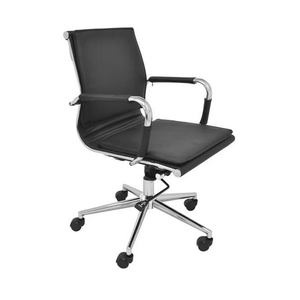 Cadeira de Escritório Diretor Valência Charles Eames Rivatti:preto