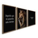 Ver imagem 1 de Quadro Decorativo Religioso Quem Te Guarda Não Dorme 3 Telas 60x90cm para Sala Quarto Hall