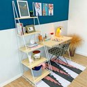 Ver imagem 2 de Home Office Escada Industrial Natural e Branco