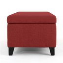 Ver imagem 4 de Recamier Bau Julia 1,60m Suede Vermelho - Inova Decor Inova Decorações