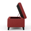 Ver imagem 5 de Recamier Bau Julia 1,60m Suede Vermelho - Inova Decor Inova Decorações