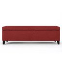 Ver imagem 2 de Recamier Bau Julia 1,60m Suede Vermelho - Inova Decor Inova Decorações
