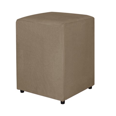Puff Quadrado Decorativo Para Sala Suede Cores - DS Estofados Capuccino