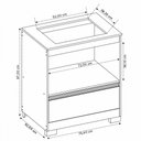Ver imagem 3 de Armário de Cozinha para Cooktop Mari 1 Gaveta Branco New/granito - Pnr Móveis
