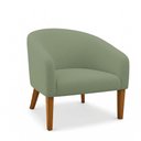 Ver imagem 5 de Poltrona Sala Decorativa Kit 2 Stella Pé Madeira Trapézio Castanho Bouclê D03 - D’Rossi