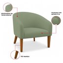 Ver imagem 3 de Poltrona Sala Decorativa Kit 2 Stella Pé Madeira Trapézio Castanho Bouclê D03 - D’Rossi