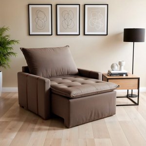 Poltrona do Papai Retrátil e Reclinável Base Madeira Maciça Paris