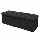 Ver imagem 1 de Calçadeira Baú Giovana Casal 140 Cm Suede Preto - MV Estofados Shop