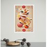Quadro Decorativo Oriental - Leão Chinês 33x24cm:moldura Branca - 1
