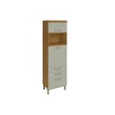 Ver imagem 1 de Módulo Cozinha Nesher Princesa Paneleiro Torre Quente 1forno C/2ptas e 3gavs 64cm Freijo/off White-