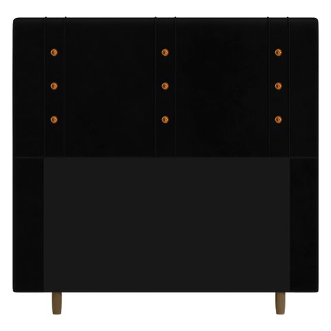 Cabeceira Cama Box Casal Roma 140cm Corano Preto - Desk Design