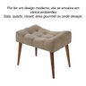 Banqueta Puff Suede Liso Confort Retrô Império Estofados - 3