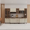 Ver imagem 1 de Cozinha Modulada Completa Fidelitá Lisboa 6 Peças 295cm 15 Portas 3 Gavetas com Tampo