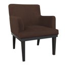 Ver imagem 2 de Kit 2 Poltronas Decorativa Vitória Suede Marrom Pés Madeira Mz Decor