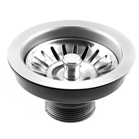 Válvula Pia Inox para Cozinha Cuba 3.1/2 Pino Cromado Padova