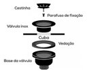 Ver imagem 3 de Válvula Pia Inox para Cozinha Cuba 3.1/2 Pino Cromado Padova
