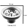 Válvula Pia Inox para Cozinha Cuba 3.1/2 Pino Cromado Padova - 6