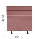 Ver imagem 2 de Cabeceira Estofada Argentina 100cm Solteiro para Cama Colchão Box Quarto Suede Rose Gold - Aurora