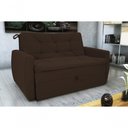 Ver imagem 3 de Sofá Cama Meg 2 Lugares Suede Marrom Matrix