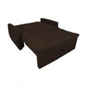 Ver imagem 2 de Sofá Cama Meg 2 Lugares Suede Marrom Matrix