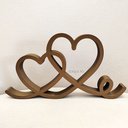 Ver imagem 4 de Estatueta Coração Romance 26cm - Decoração Casal Quarto Sala - Cor: Bronze
