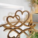 Ver imagem 1 de Estatueta Coração Romance 26cm - Decoração Casal Quarto Sala - Cor: Bronze